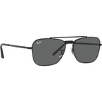 New Caravan RB3636, Black/Dark Grey Glass Lenses 58 Eye Size