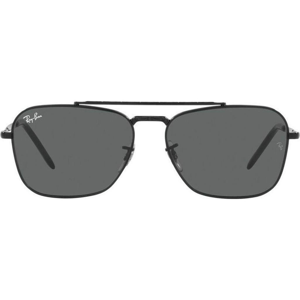 New Caravan RB3636, Black/Dark Grey Glass Lenses 58 Eye Size