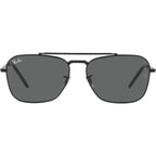 New Caravan RB3636, Black/Dark Grey Glass Lenses 58 Eye Size