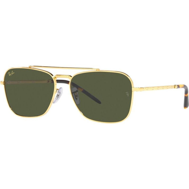 New Caravan RB3636, Legend Gold/Green Glass Lenses 58 Eye Size