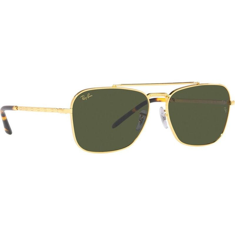 New Caravan RB3636, Legend Gold/Green Glass Lenses 58 Eye Size