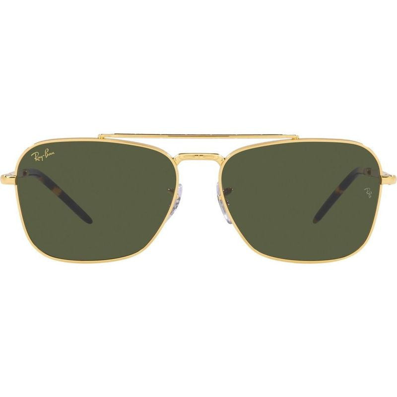New Caravan RB3636, Legend Gold/Green Glass Lenses 58 Eye Size