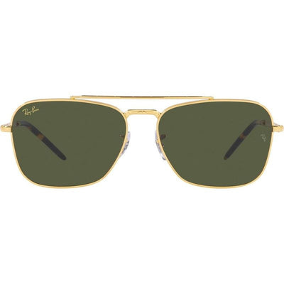 New Caravan RB3636, Legend Gold/Green Glass Lenses 58 Eye Size