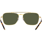 New Caravan RB3636, Legend Gold/Green Glass Lenses 58 Eye Size