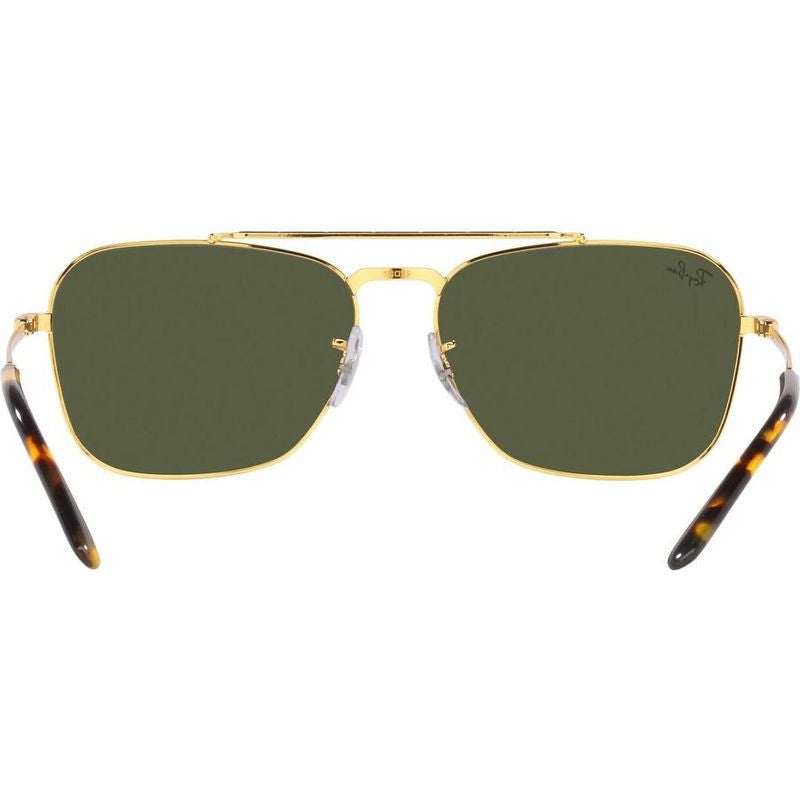 New Caravan RB3636, Legend Gold/Green Glass Lenses 58 Eye Size