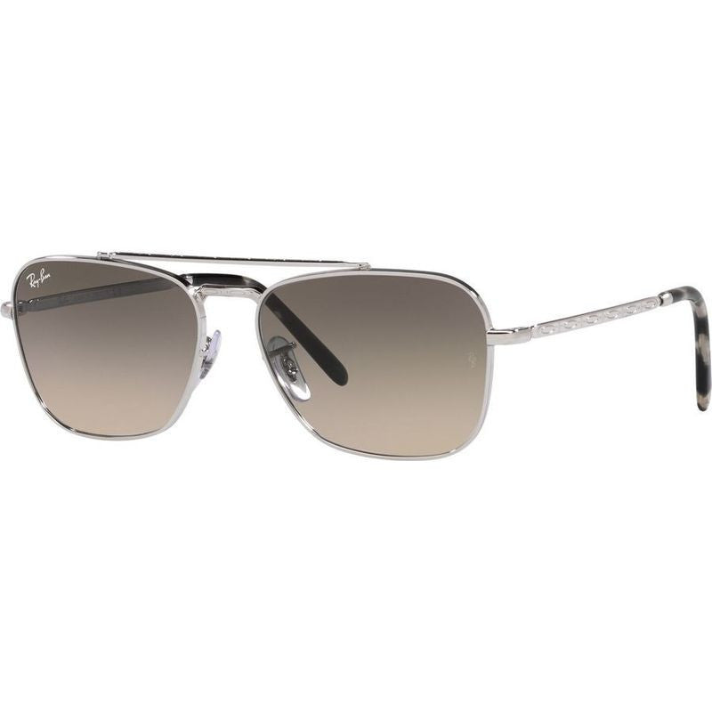 New Caravan RB3636, Silver/Grey Clear Gradient Glass Lenses 58 Eye Size