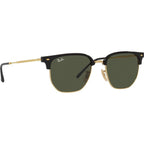 New Clubmaster RB4416, Black on Arista/Green Glass Lenses 53 Eye Size