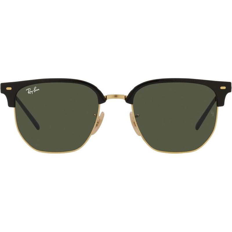 New Clubmaster RB4416, Black on Arista/Green Glass Lenses 53 Eye Size