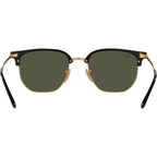 New Clubmaster RB4416, Black on Arista/Green Glass Lenses 53 Eye Size