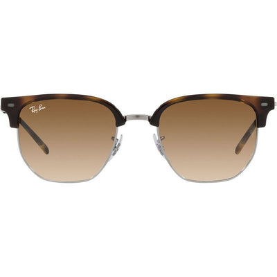New Clubmaster RB4416, Havana on Gunmetal/Brown Clear Gradient Glass Lenses 51 Eye Size
