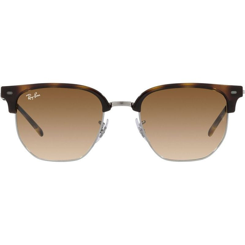 New Clubmaster RB4416, Havana on Gunmetal/Brown Clear Gradient Glass Lenses 53 Eye Size