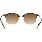 New Clubmaster RB4416, Havana on Gunmetal/Brown Clear Gradient Glass Lenses 51 Eye Size