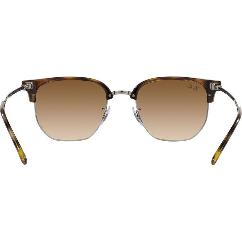 New Clubmaster RB4416, Havana on Gunmetal/Brown Clear Gradient Glass Lenses 51 Eye Size