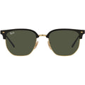 New Clubmaster RB4416F, Black on Arista/Green Glass Lenses