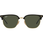 New Clubmaster RB4416F, Black on Arista/Green Glass Lenses