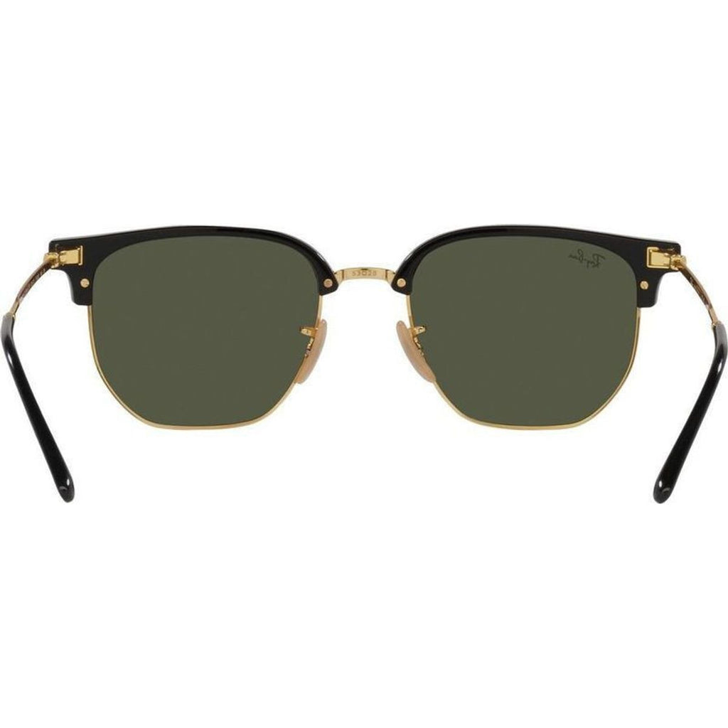 New Clubmaster RB4416F, Black on Arista/Green Glass Lenses