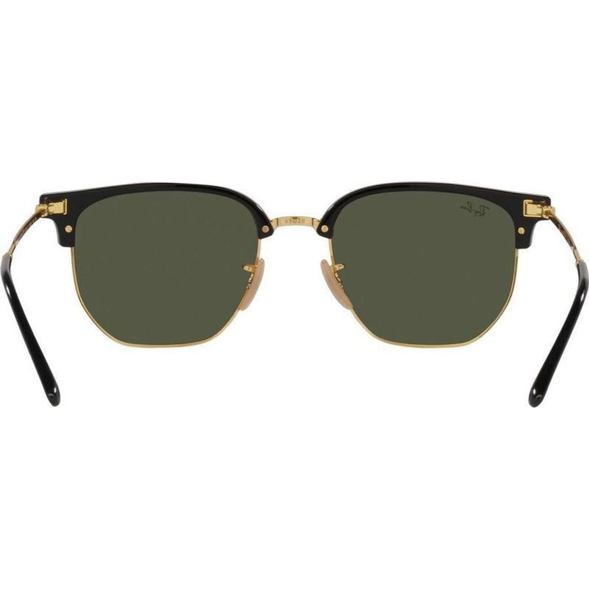New Clubmaster RB4416F, Black on Arista/Green Glass Lenses