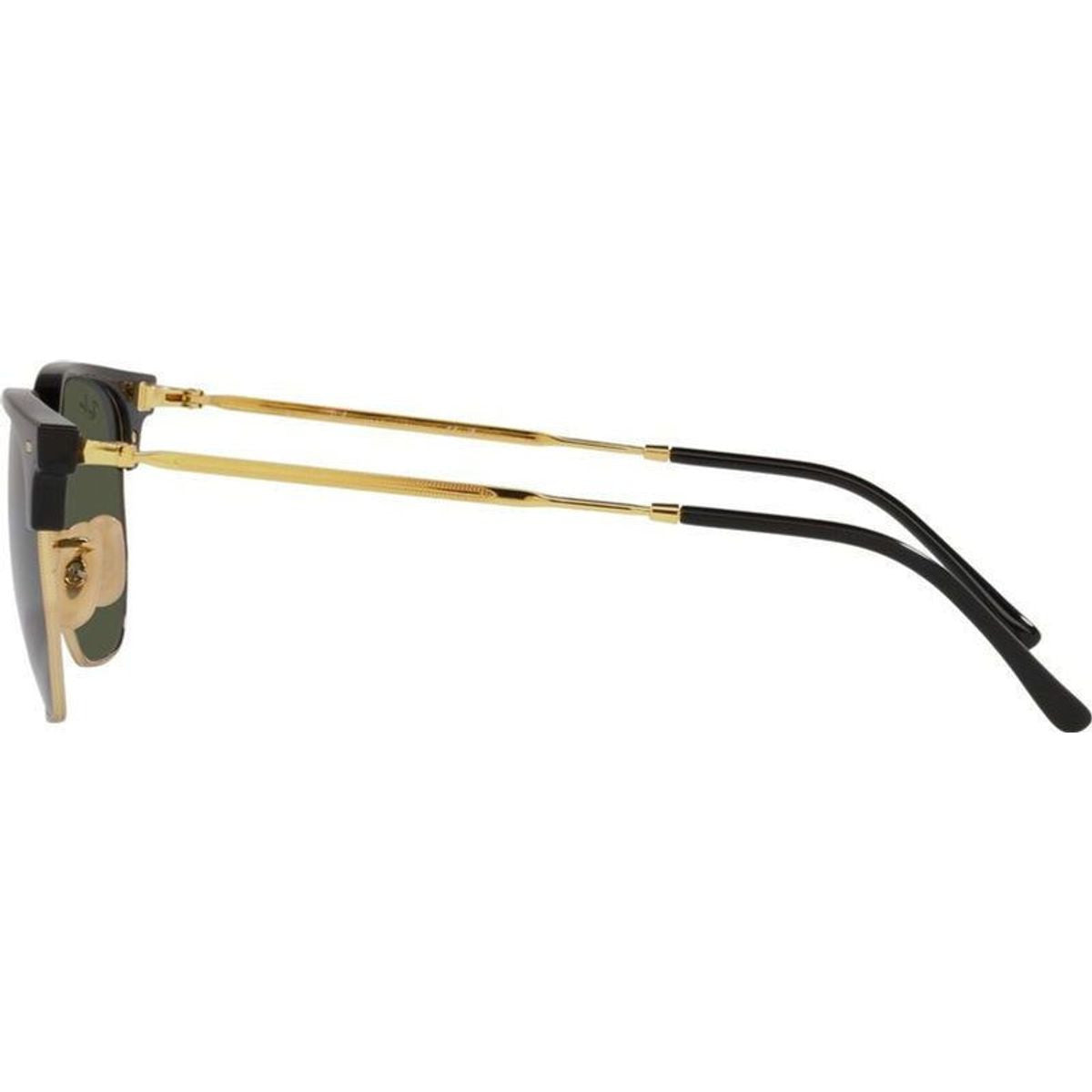 New Clubmaster RB4416F, Black on Arista/Green Glass Lenses