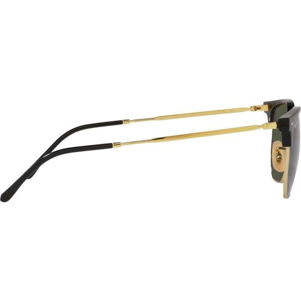 New Clubmaster RB4416F, Black on Arista/Green Glass Lenses