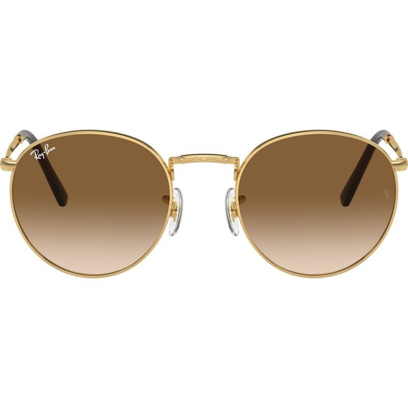 New Round RB3637, Gold/Light Brown Gradient Glass Lenses 50 Eye Size