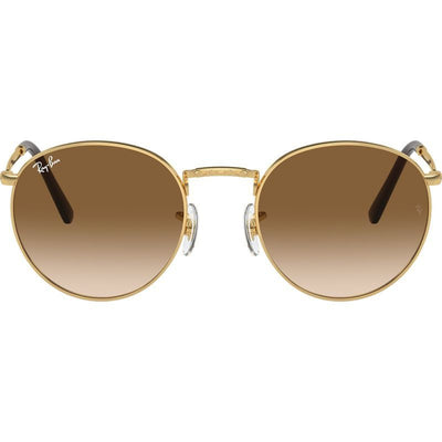New Round RB3637, Gold/Light Brown Gradient Glass Lenses 50 Eye Size