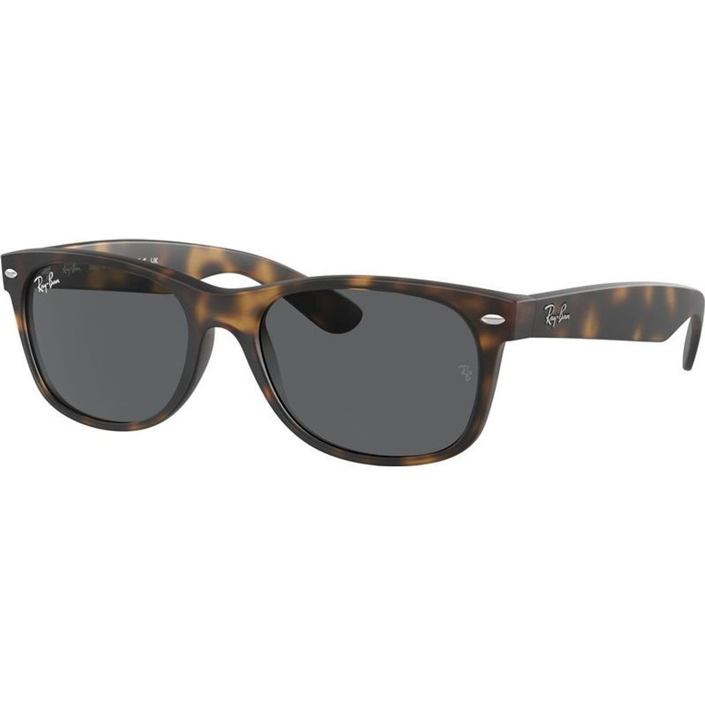 New Wayfarer Classic RB2132, Rubber Havana/Dark Grey Glass Lenses 52 Eye Size