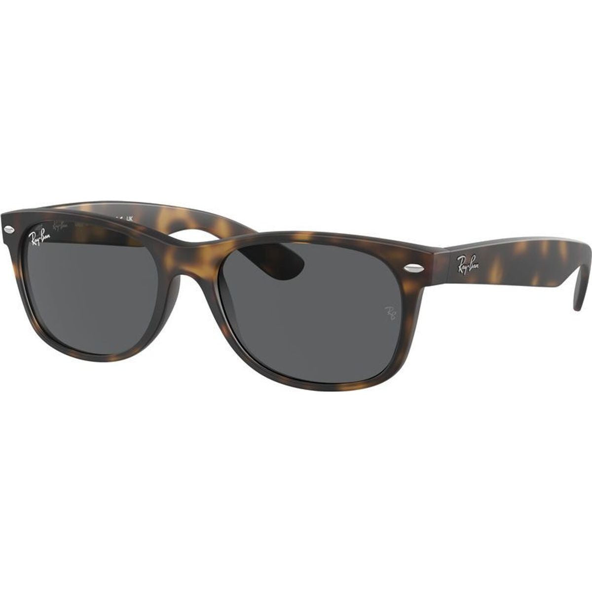 New Wayfarer Classic RB2132, Rubber Havana/Dark Grey Glass Lenses 52 Eye Size