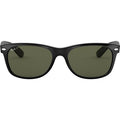 New Wayfarer Classic RB2132, Black/Green Polarised Glass Lenses 55 Eye Size