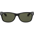New Wayfarer Classic RB2132, Black/Green Polarised Glass Lenses 52 Eye Size