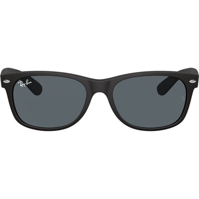 New Wayfarer Classic RB2132, Black Rubber/Blue Glass Lenses 58 Eye Size
