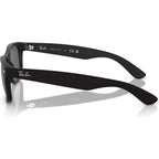 New Wayfarer Classic RB2132, Black Rubber/Blue Glass Lenses 58 Eye Size