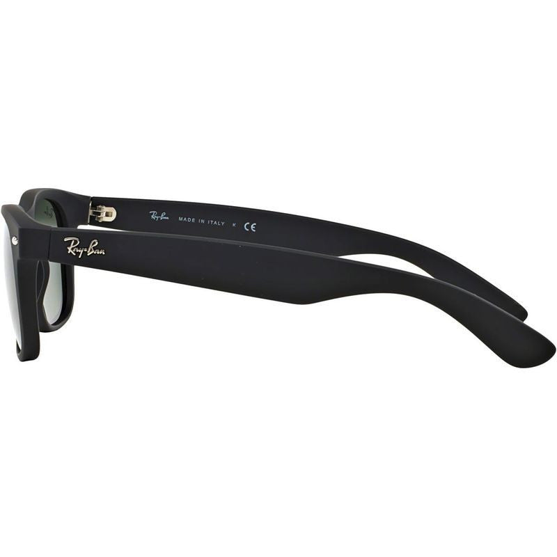 New Wayfarer Classic RB2132, Black Rubber/Green Glass Lenses 55 Eye Size