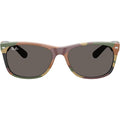 New Wayfarer Classic RB2132, Black and Green Camouflage/Dark Grey Glass Lenses 55 Eye Size