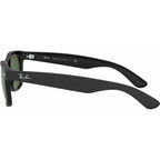 New Wayfarer Classic RB2132, Top Rubber Black on Shiny Black/Green Glass Lenses 55 Eye Size