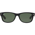 New Wayfarer Classic RB2132, Black Rubber/Green Glass Lenses 58 Eye Size