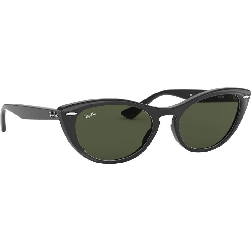 Nina RB4314N, Black/Green Glass Lenses