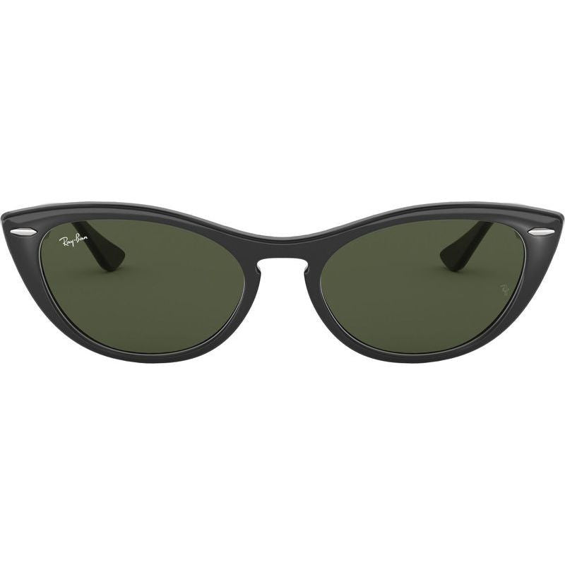 Nina RB4314N, Black/Green Glass Lenses