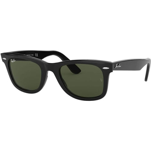 Original Wayfarer RB2140, Black/Green Glass Lenses 54 Eye Size