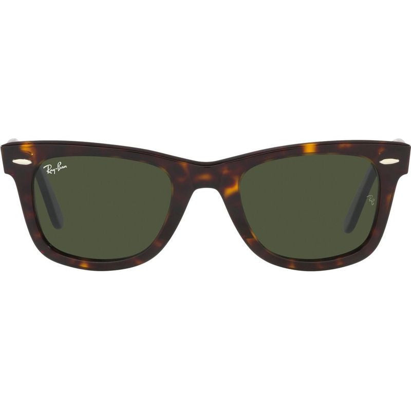 Original Wayfarer RB2140, Havana/Green Glass Lenses 50 Eye Size