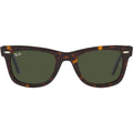 Original Wayfarer RB2140, Havana/Green Glass Lenses 50 Eye Size