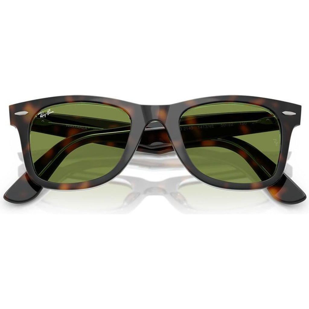 Original Wayfarer RB2140, Dark Havana on Multicolour/Green Glass Lenses 50 Eye Size