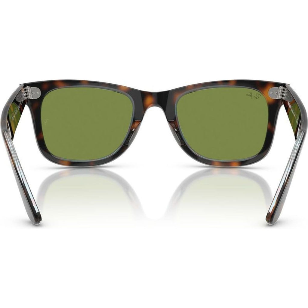 Original Wayfarer RB2140, Dark Havana on Multicolour/Green Glass Lenses 50 Eye Size