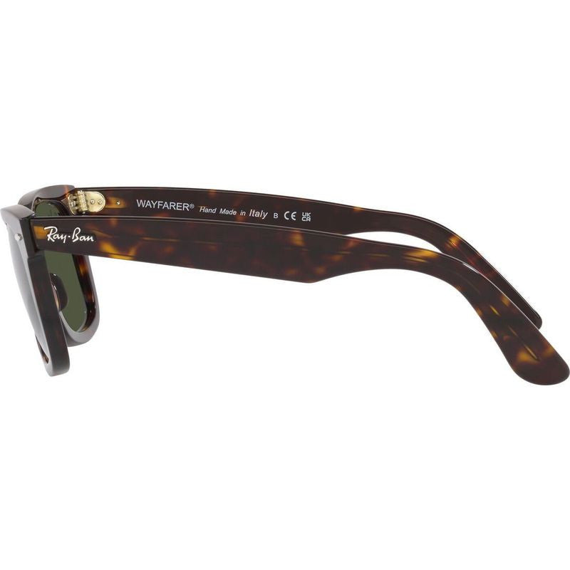 Original Wayfarer RB2140, Havana/Green Glass Lenses 50 Eye Size
