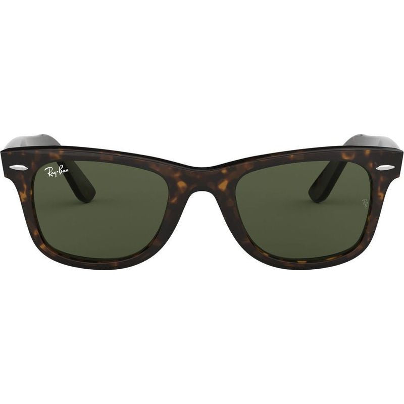 Original Wayfarer RB2140, Tortoise/Green Glass Lenses 50 Eye Size
