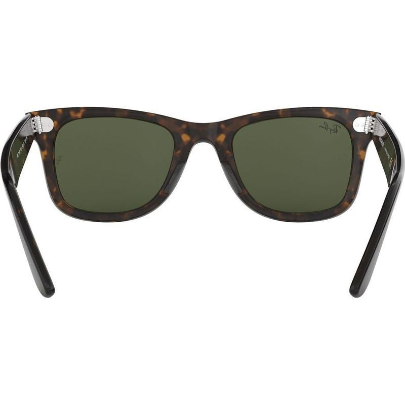 Original Wayfarer RB2140, Tortoise/Green Glass Lenses 50 Eye Size