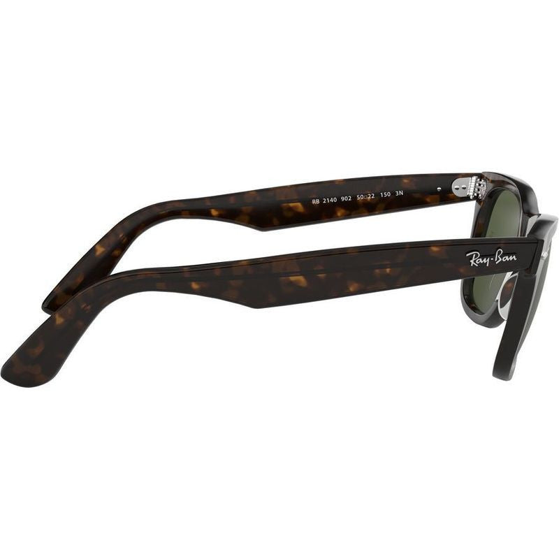Original Wayfarer RB2140, Tortoise/Green Glass Lenses 50 Eye Size