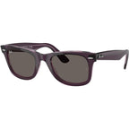 Original Wayfarer RB2140, Violet on Transparent Pink/Dark Grey Glass Lenses 50 Eye Size