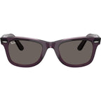 Original Wayfarer RB2140, Violet on Transparent Pink/Dark Grey Glass Lenses 50 Eye Size