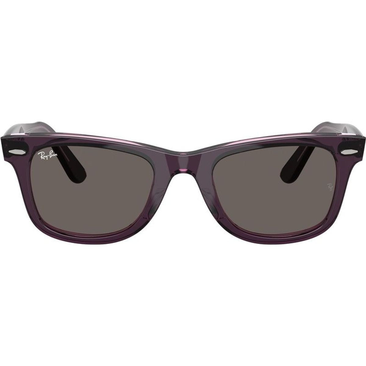 Original Wayfarer RB2140, Violet on Transparent Pink/Dark Grey Glass Lenses 50 Eye Size