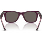 Original Wayfarer RB2140, Violet on Transparent Pink/Dark Grey Glass Lenses 50 Eye Size